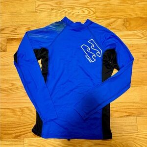 Billabong Blue and Black Surf Rash Guard